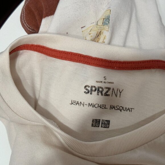 UNIQLO SPRZNY Jean-Michel Basquiat Bird of Paradise Cotton T-Shirt, Men's Small - Picture 11 of 13